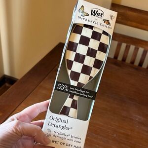 Wet Brush x Mackenzie-Childs Checkerboard Original Detangler - Cream & Brown